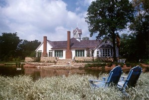 back of house on pond-Burr Ridge