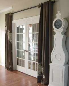 no-sew embellished drapes-The Nester