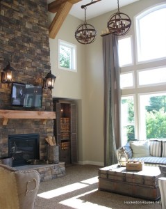 two-story family room Fischer Wheatland model 2