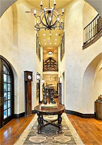 two story entry hall Texas estate 2