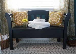 master bath 11-12 black bench and new tile