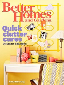 Better Homes and Gardens January 2013 cover