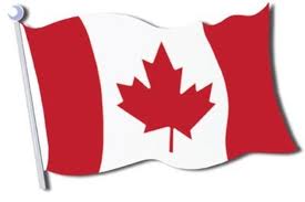 Canadian flag red and white