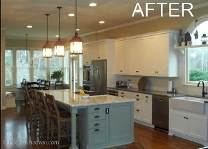 Missi's kitchen after reno blue island