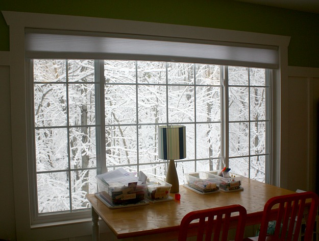 playroom window snowy scene