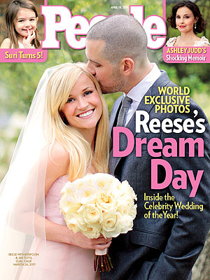 Reese Witherspoon's wedding on cover of People magazine