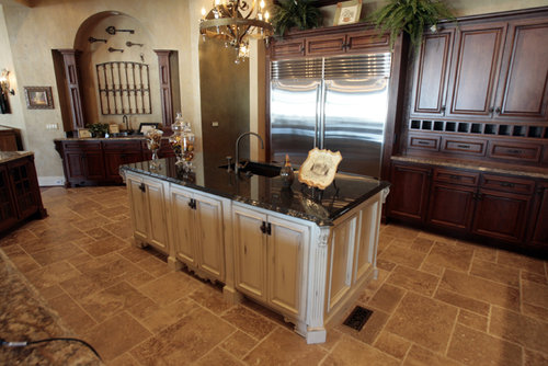 kitchen with ivy over cabinets