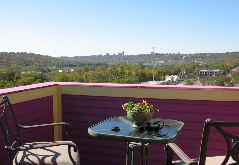 upper deck of house with views of downtown Cincinnati
