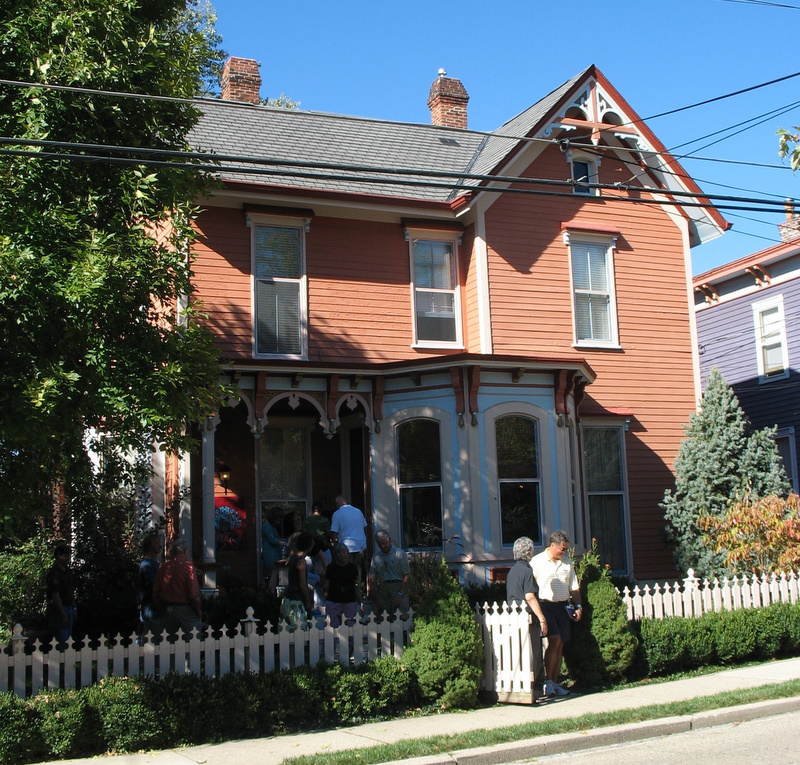 house with white picket fence