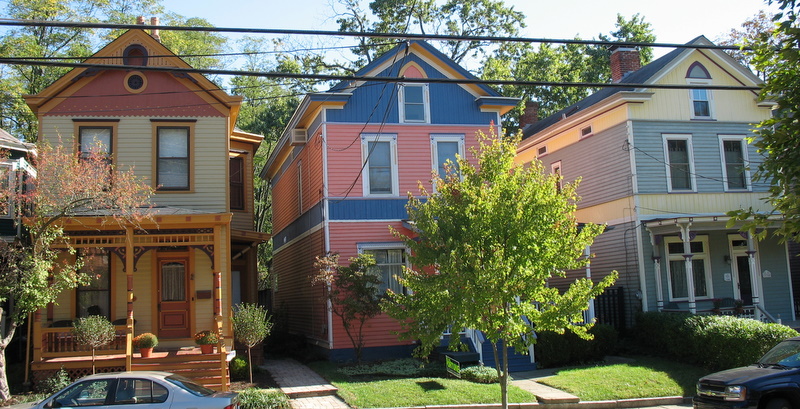 colorful painted house in Columbia Tusculum neighborhood