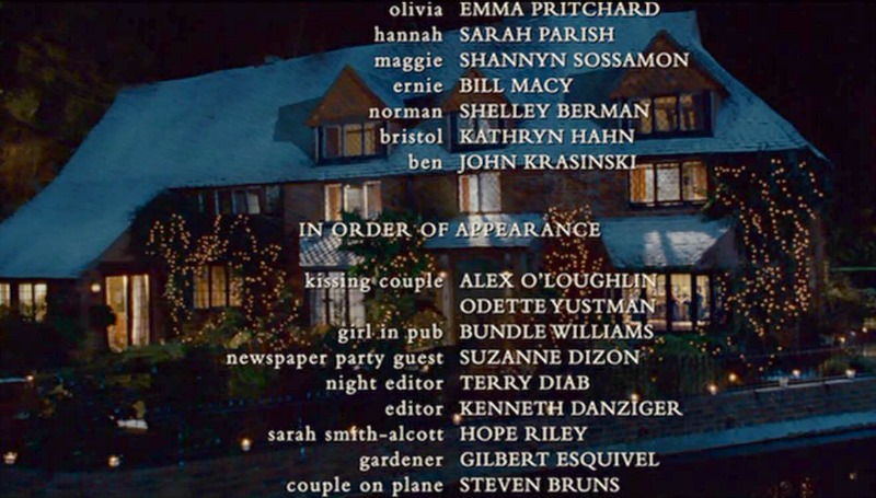 The Holiday Mill House during credits