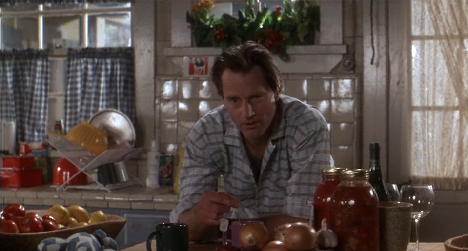 Sam Shepard in Baby Boom kitchen