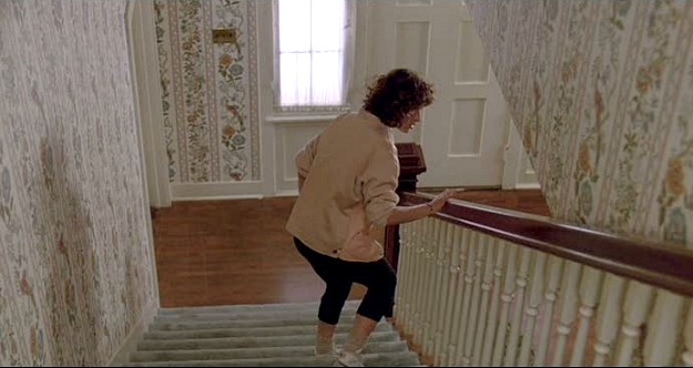 Ferris Bueller's wallpapered staircase