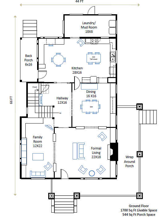 floor plan for Must Love Dogs house where Diane Lane lives