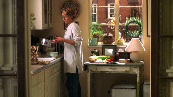 Meg Ryan's brownstone kitchen You've Got Mail