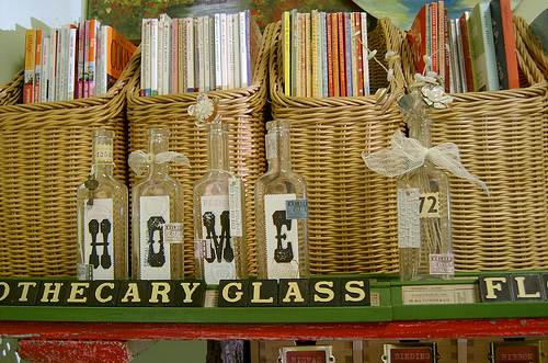 baskets holding magazines