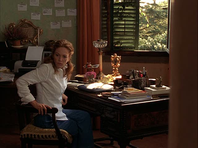 Diane Lane in home office