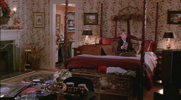 Kevin in his parents' bedroom Home Alone