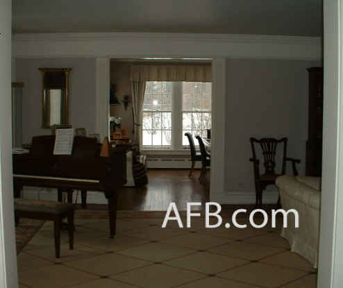 View in real house into piano room