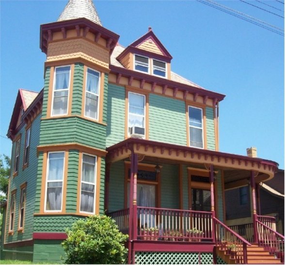 Victorian house after-turret side