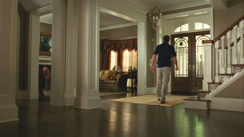 entry hall and chandelier