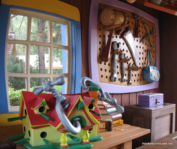 inside Mickey Mouse\'s garage at Disney World