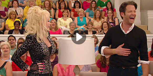 screenshot of Dolly Parton on Nate Berkus's talk show