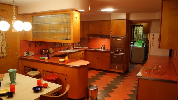 retro kitchen after staging