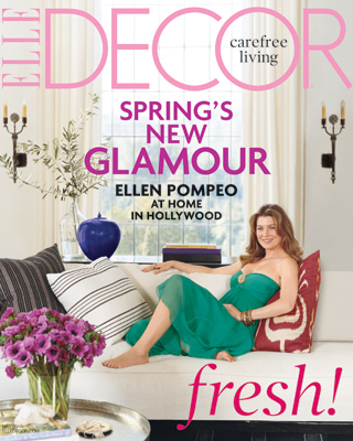 Elle Decor cover-Ellen Pompeo at Home