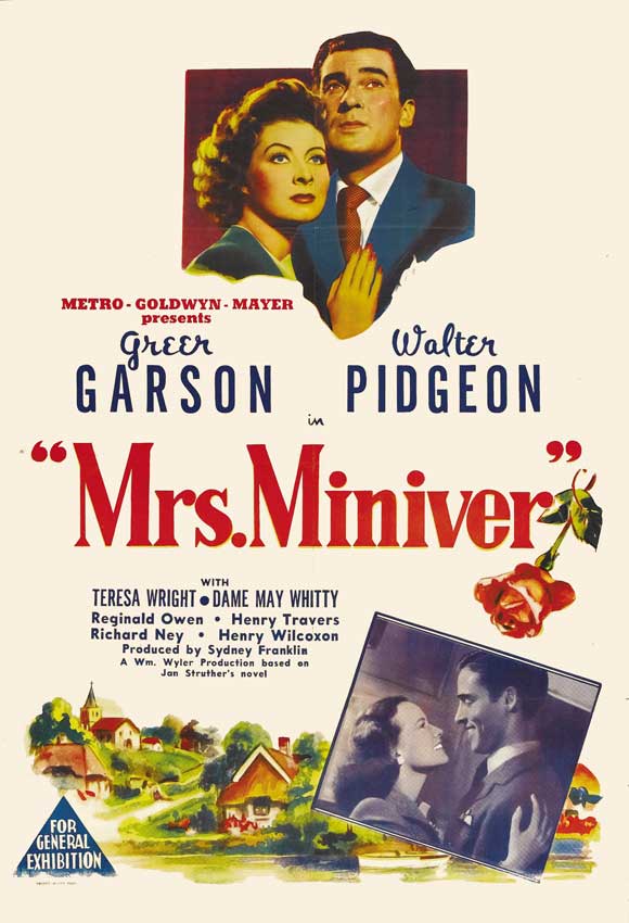 Mrs. Miniver movie poster-Greer Garson