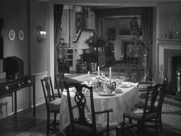 A dining room table