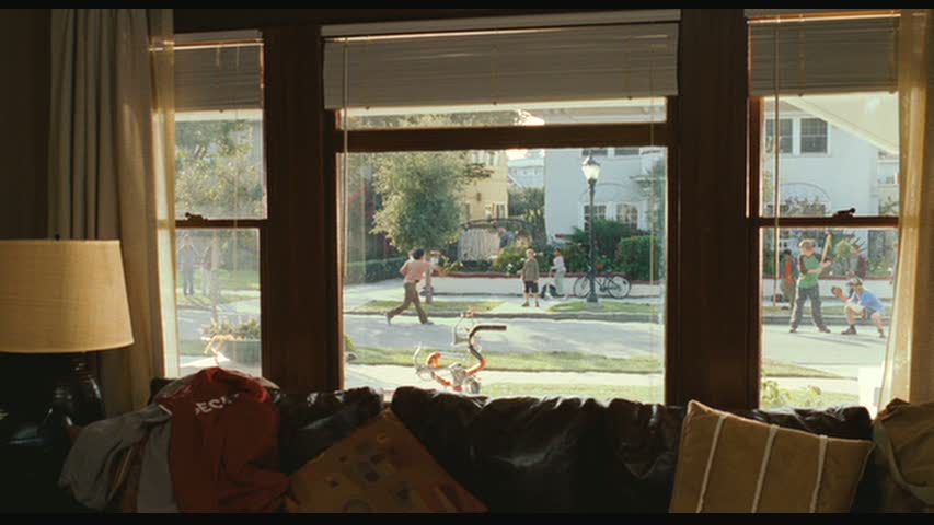 view of street from living room window