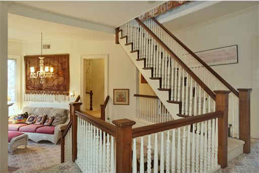 staircase leading to third story in Stepmom house