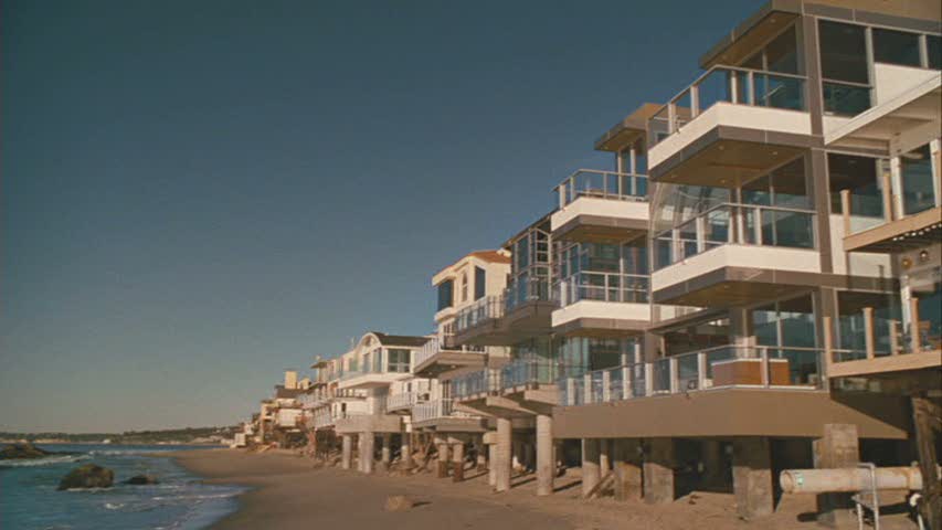 Row of Malibu beach houses from Sex and the City