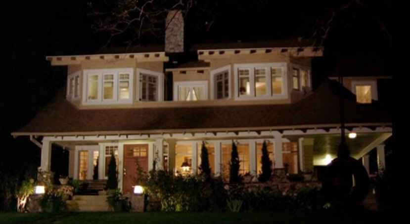 exterior of house at night from Good Luck Charlie