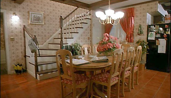 Home Alone movie house kitchen back staircase