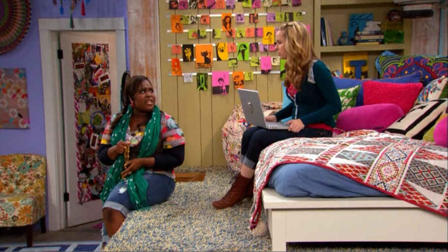 Teddy's bedroom-bed on platform Good Luck Charlie