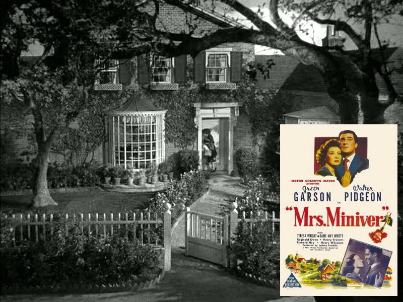 Mrs. Miniver movie house exterior featured