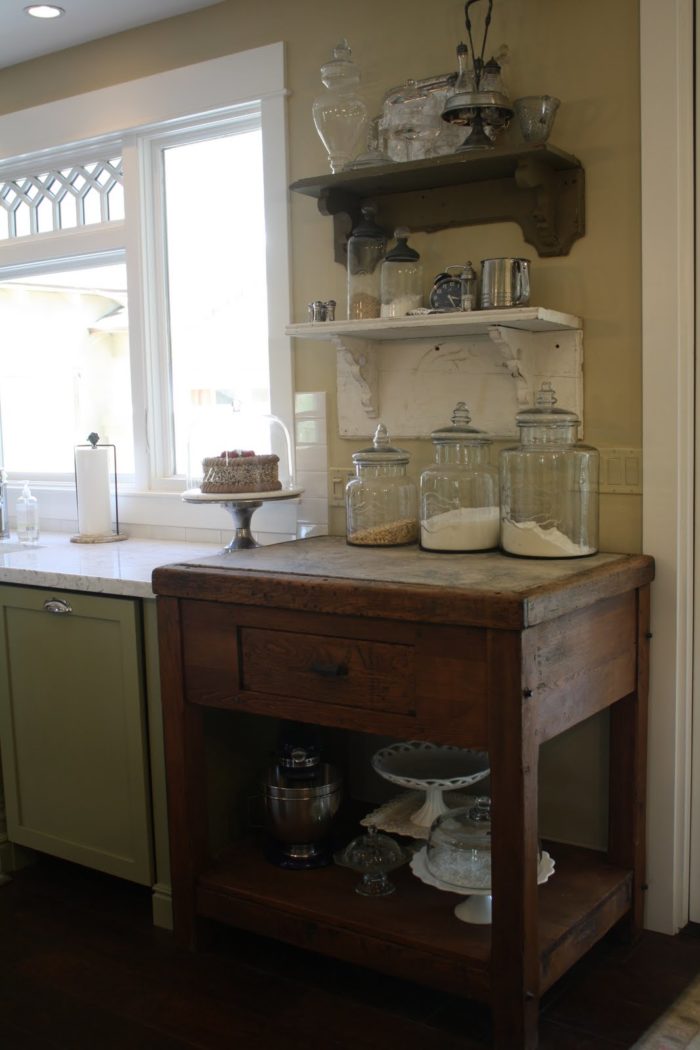 closeup of banking center in kitchen