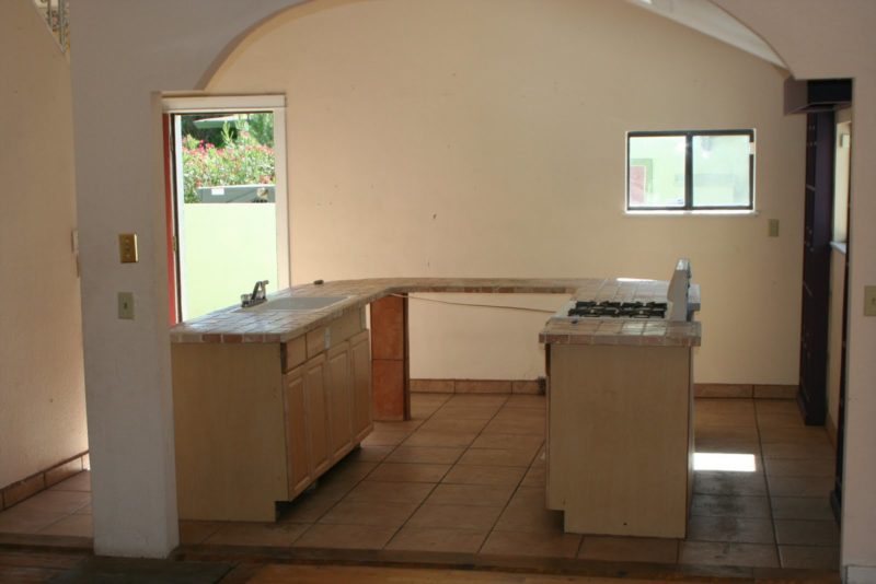 Empty kitchen during remodel