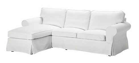 Ektorp sofa in Blekinge white slipcover from IKEA catalog