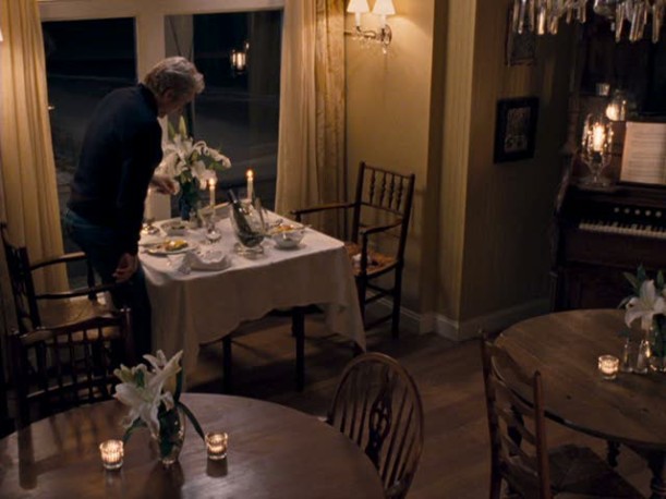 Richard Gere in the dining room of the inn