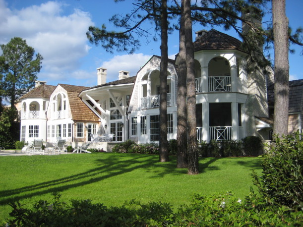 back of Sea Island house after remodel