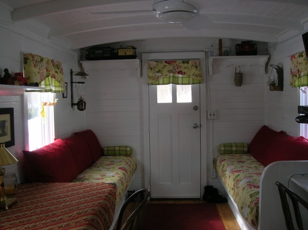 inside train car 