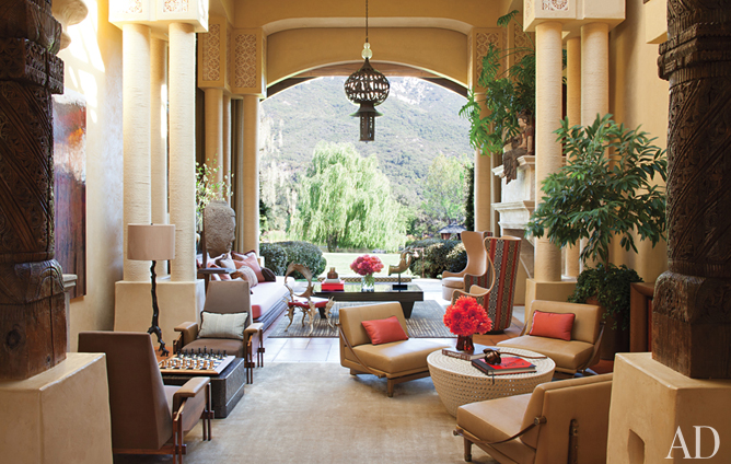 A living room filled with furniture