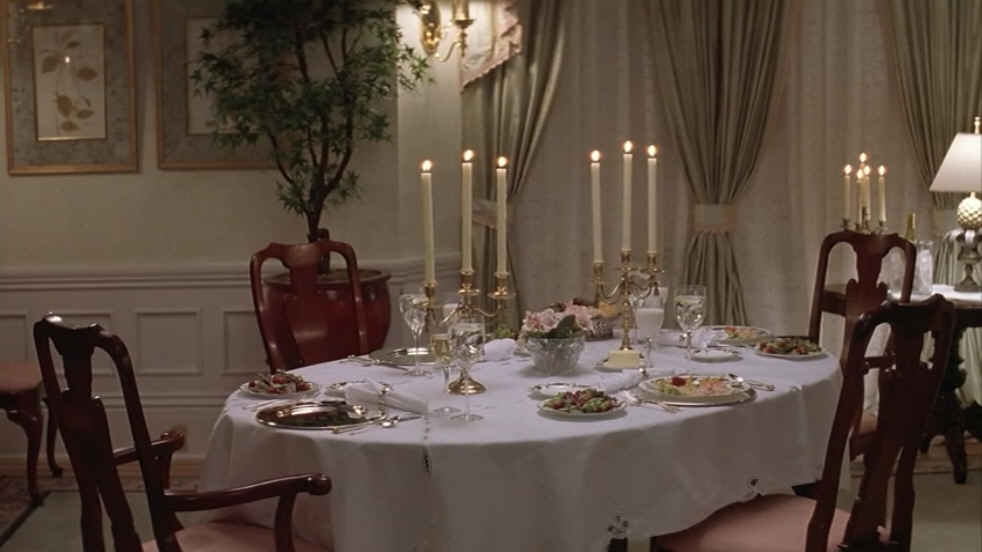 A dining room table