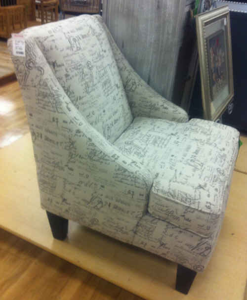 chair in Home Goods store