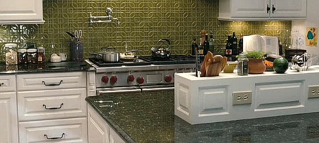 green tile backsplash in The Change-Up movie