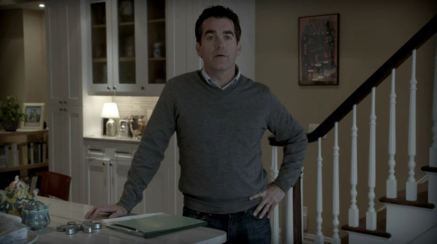 Brian d\'Arcy James standing in the kitchen