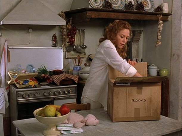 Diane Lane in the kitchen of her villa in Under the Tuscan Sun